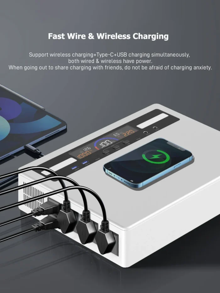 1000W AC/DC Portable Power Station Charging Ports- [Creup Technologies]