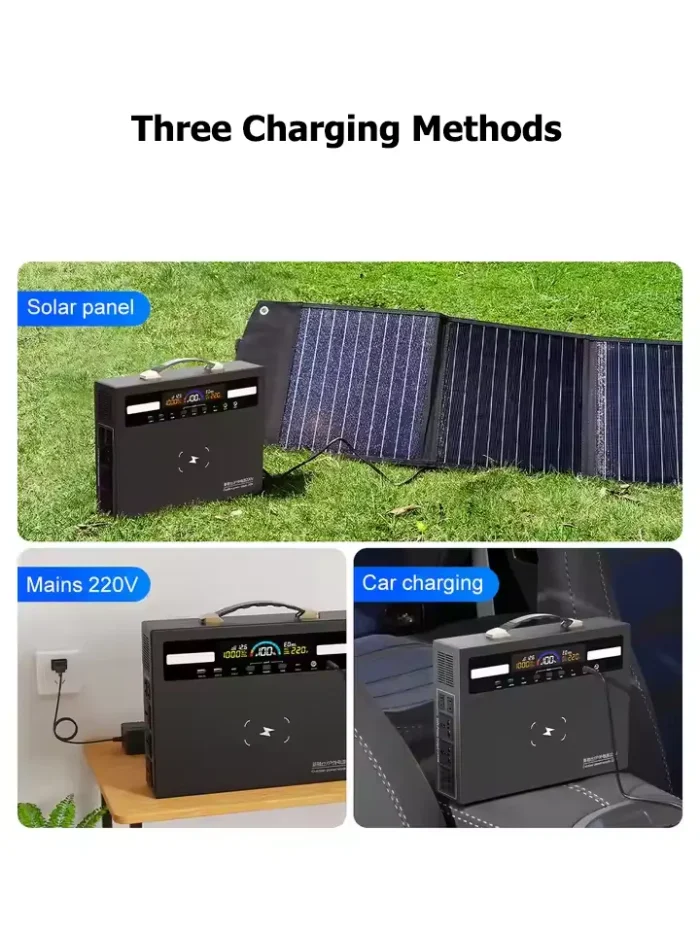 AC/DC Portable Power Station Three Recharging Methods- [Creup Technologies]