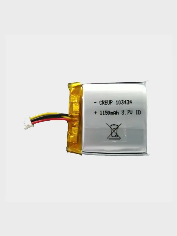 103434 3.7V 1150mAh 4.255Wh Lithium Polymer Battrey- [Creup Technologies]