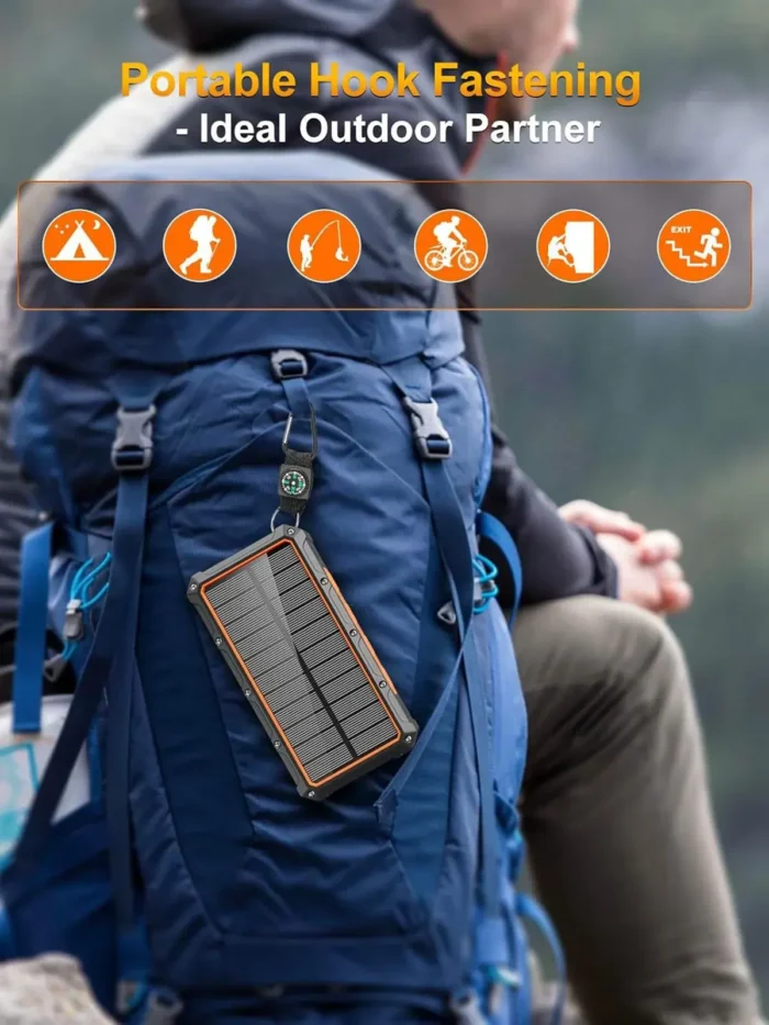 Hand Crank Wireless Solar Power Bank SPB-HC536 Portable Hook Fastening- [Creup Technologies]
