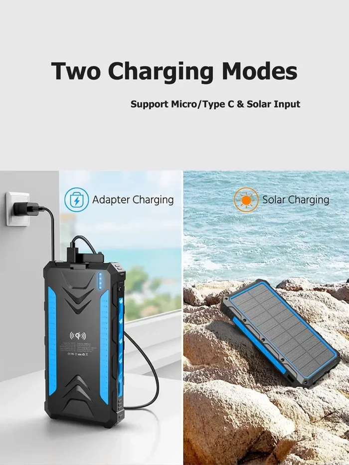 Compact Wireless Solar Power Bank SPB-WP519 Two Charging Modes- [Creup Technologies]
