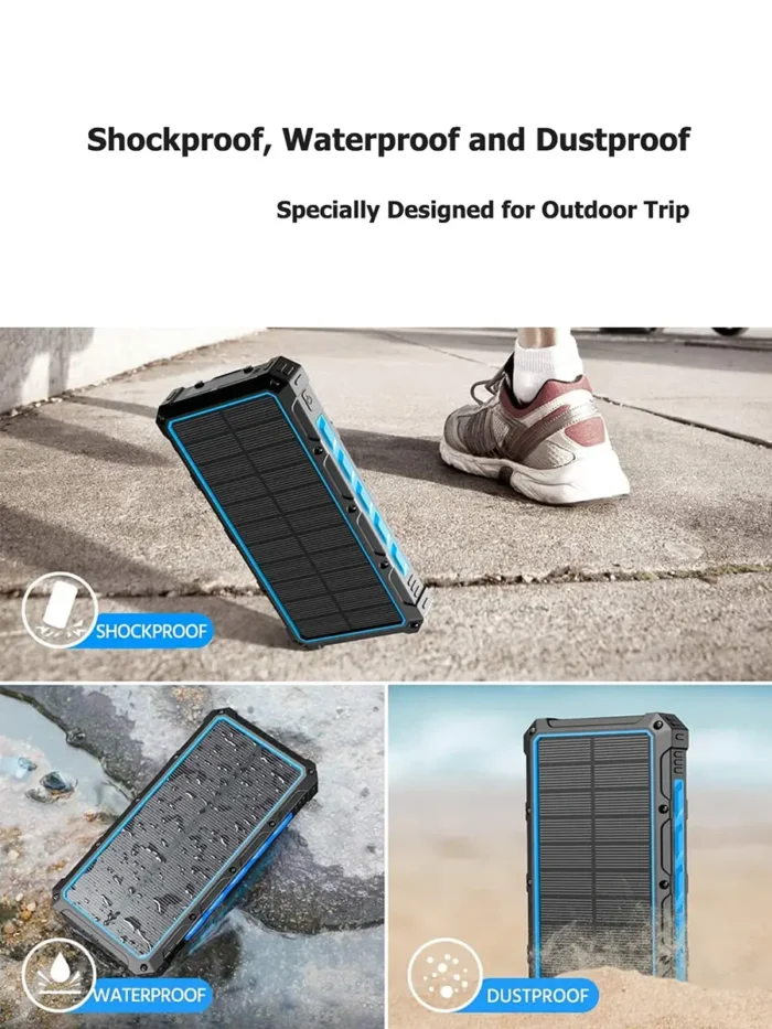 Compact Wireless Solar Power Bank SPB-WP519 Shockproof, Waterproof and Dustproof- [Creup Technologies]